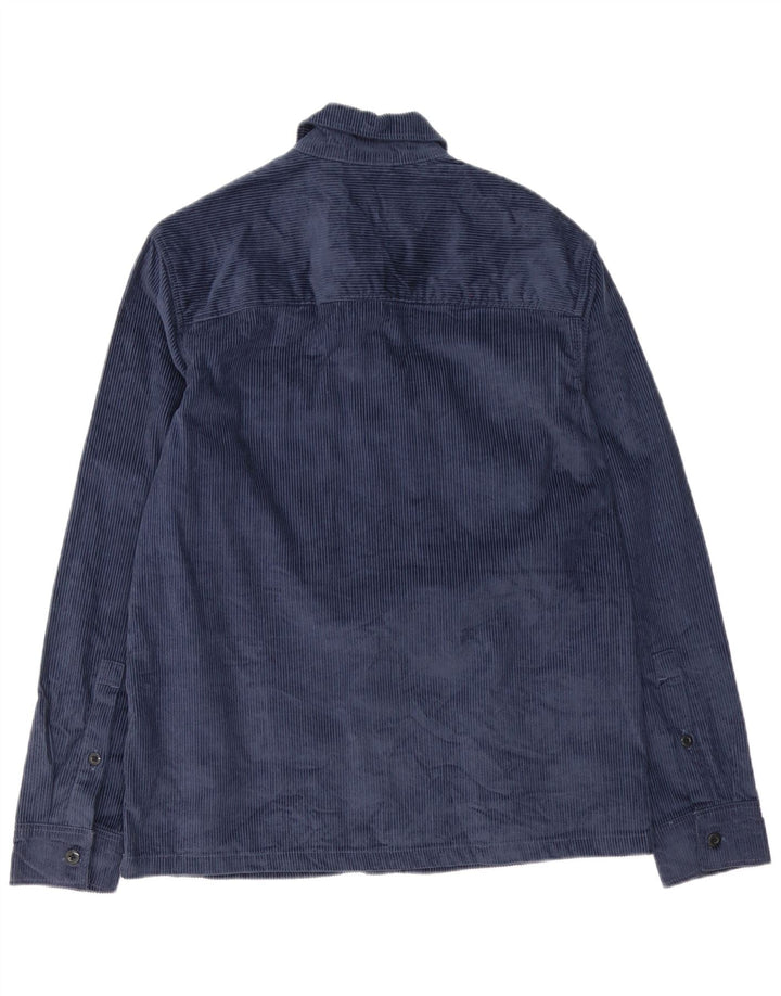 Dickies Herren-Cordhemd aus mittelblauer, marineblauer Baumwolle