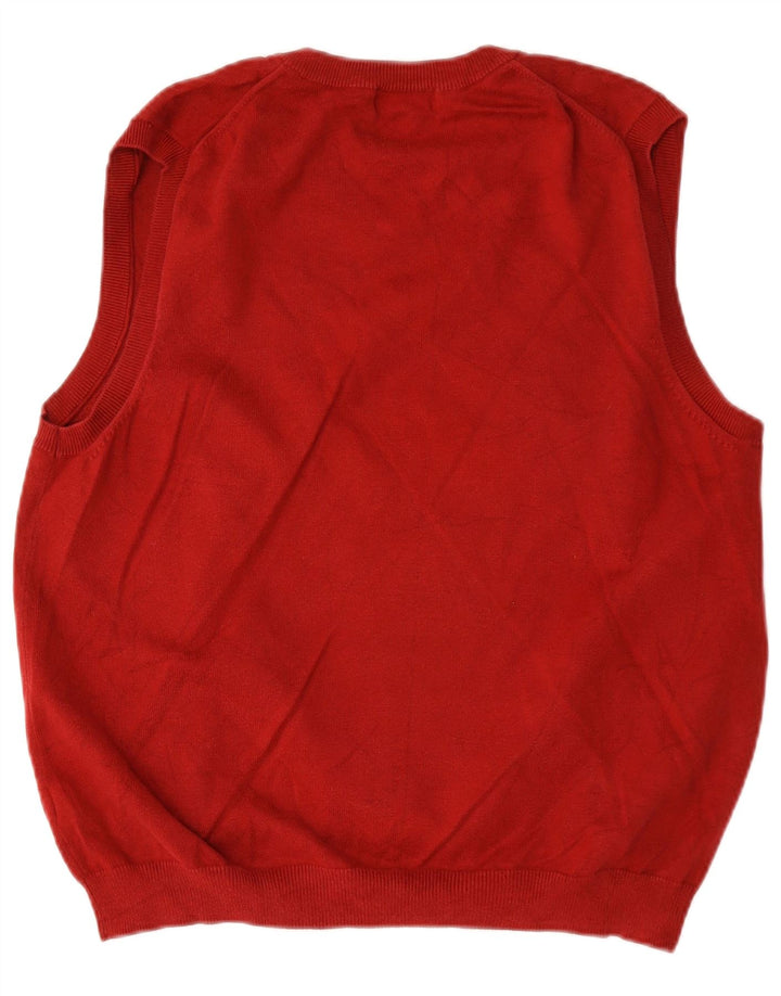 Eddie Bauer Herren Weste Tank Top Medium Burgund Baumwolle