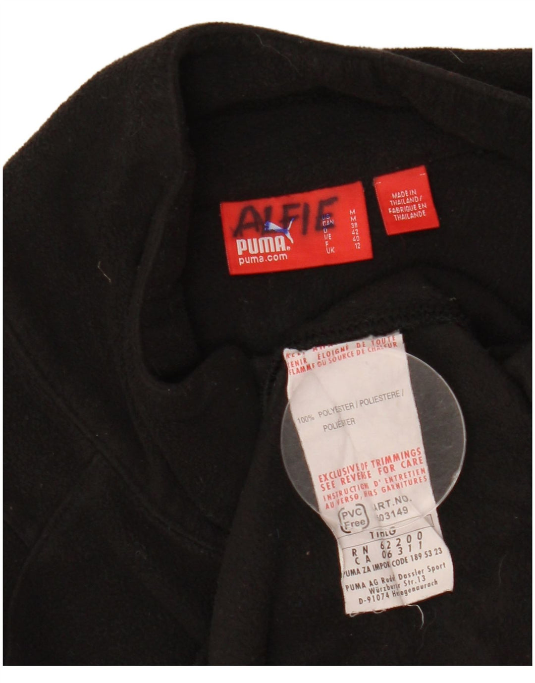 Puma Damen-Fleecepullover mit Reißverschluss, UK 12, mittelschwarz, Polyester