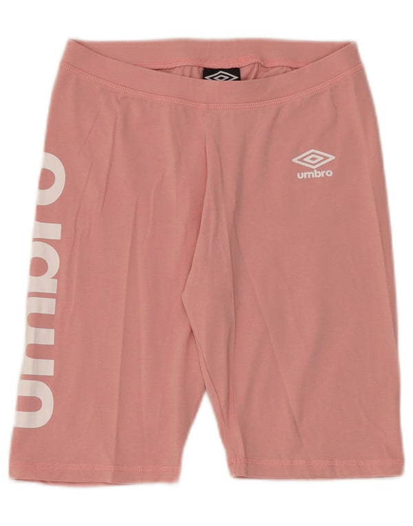 Umbro Damen Graphic Sport Shorts UK 10 Small Rosa Baumwolle