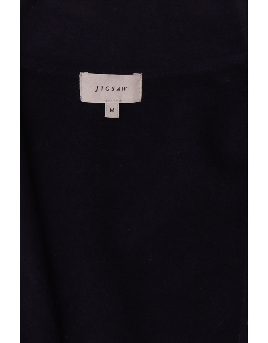 Jigsaw Damen-Strickjacke mit 3/4-Ärmeln, UK-Gr. 14, mittelmarineblaue Wolle