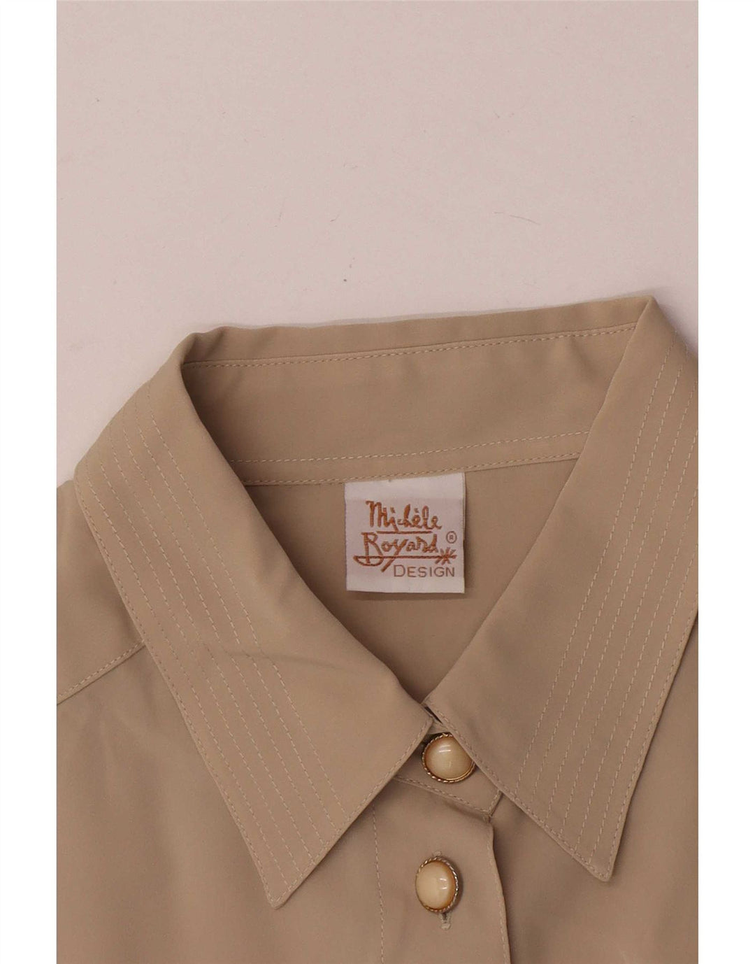 Michele Boyard Damen-Hemdbluse in Übergröße, IT 42, mittleres Khaki-Polyester