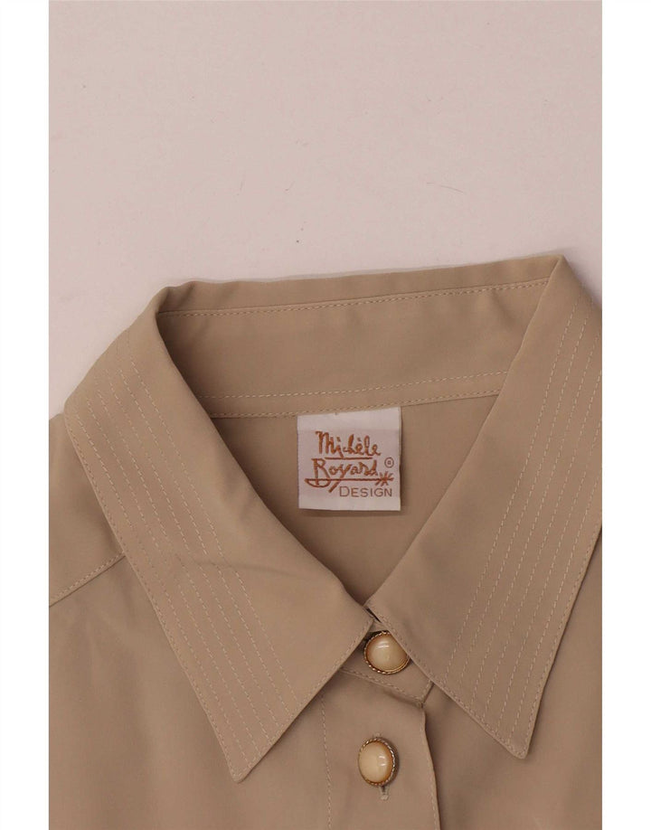 Michele Boyard Damen-Hemdbluse in Übergröße, IT 42, mittleres Khaki-Polyester