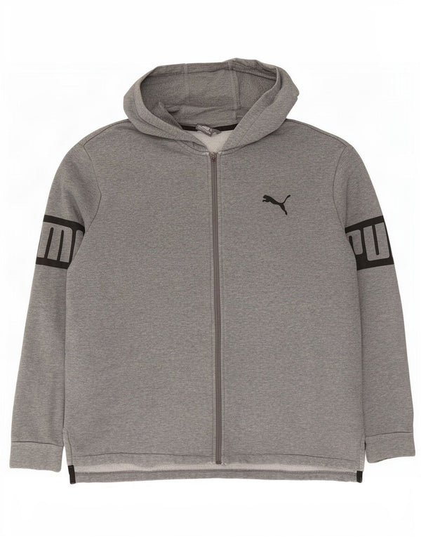 Puma Herren Graphic Zip Hoodie Pullover XL Grau Baumwolle