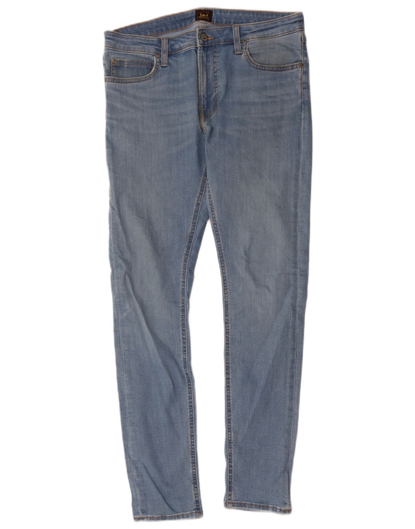 Lee Damen Malone Skinny Jeans W33 L32 Blaue Baumwolle