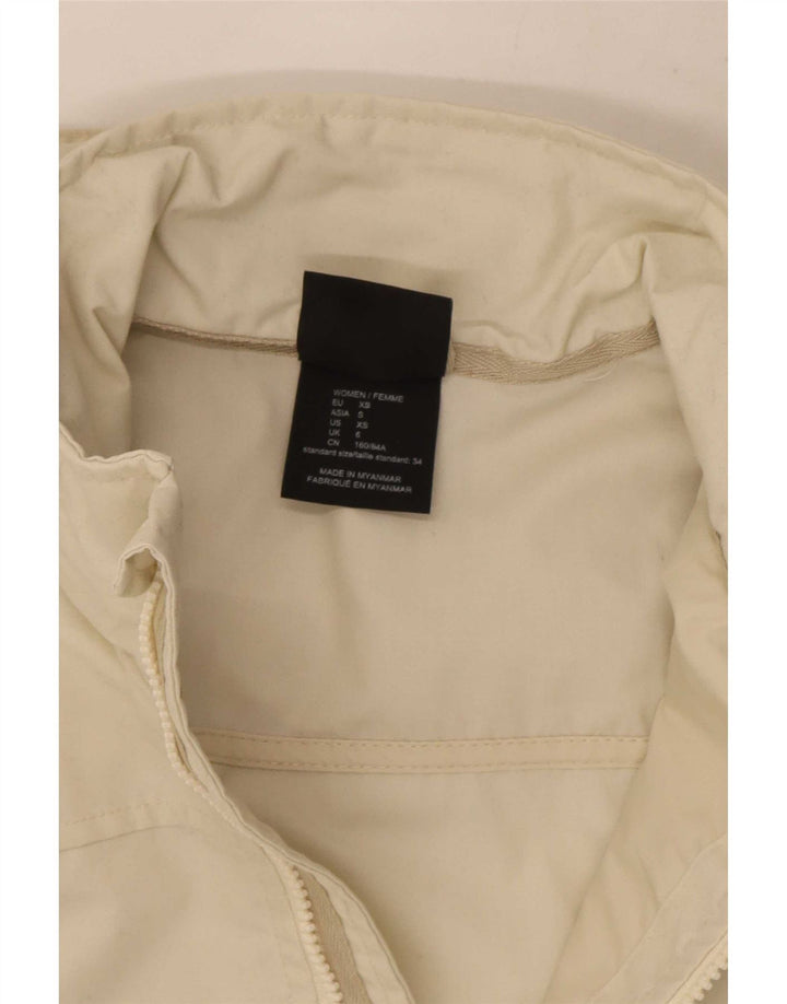 Jack Wolfskin Damen Regenjacke mit Kapuze UK 6 XS Off White Polyester