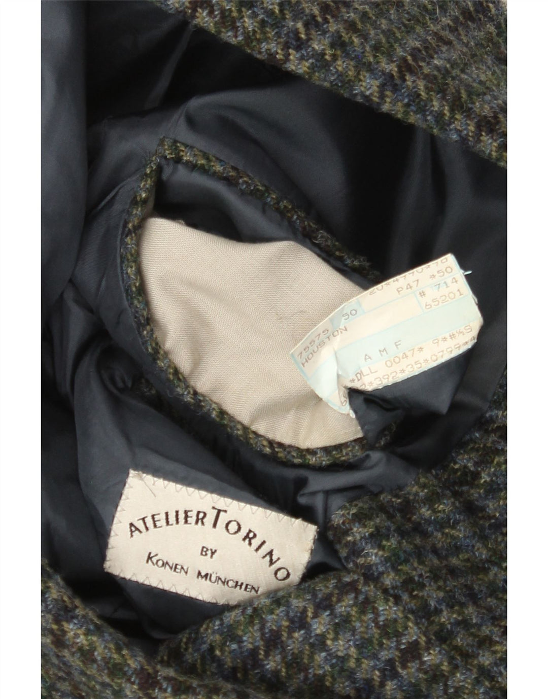 Konen Munchen Herren-Blazer mit 3 Knöpfen, EU 50, groß, grüner Hahnentrittmuster