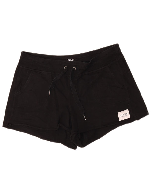 Calvin Klein Damen Sportshorts UK 18 XL Schwarz Baumwolle