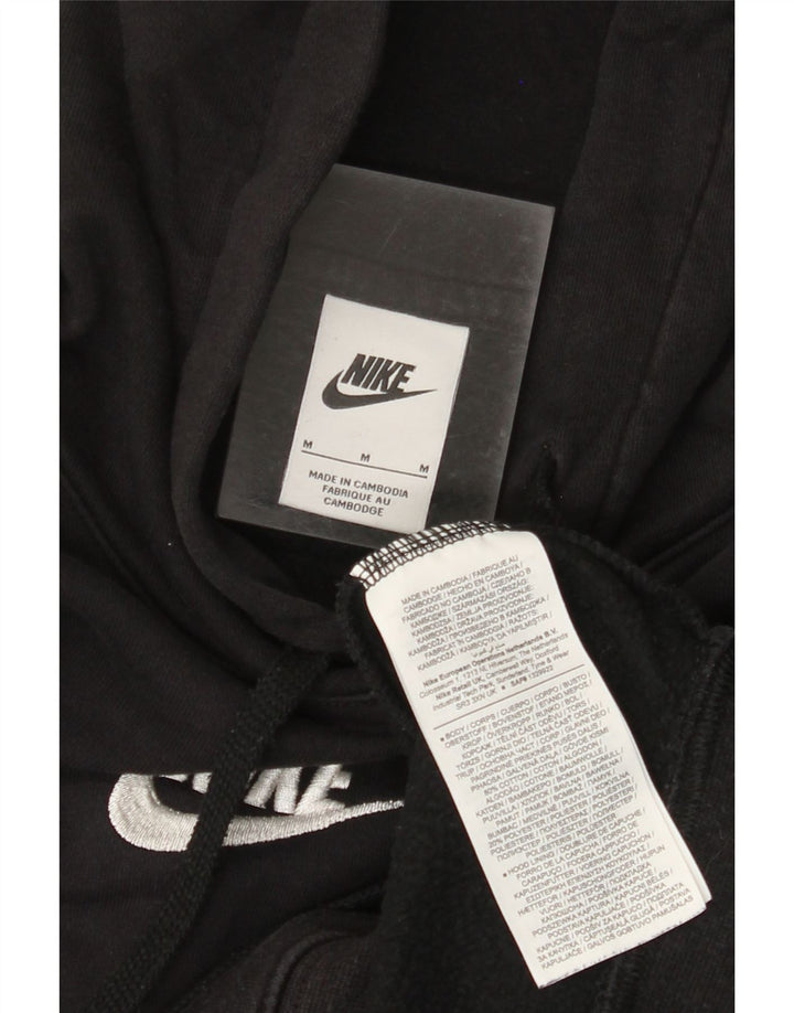 NIKE Herren-Kapuzenpullover mit grafischem Print, mittelschwarz, Colourblock-Baumwolle