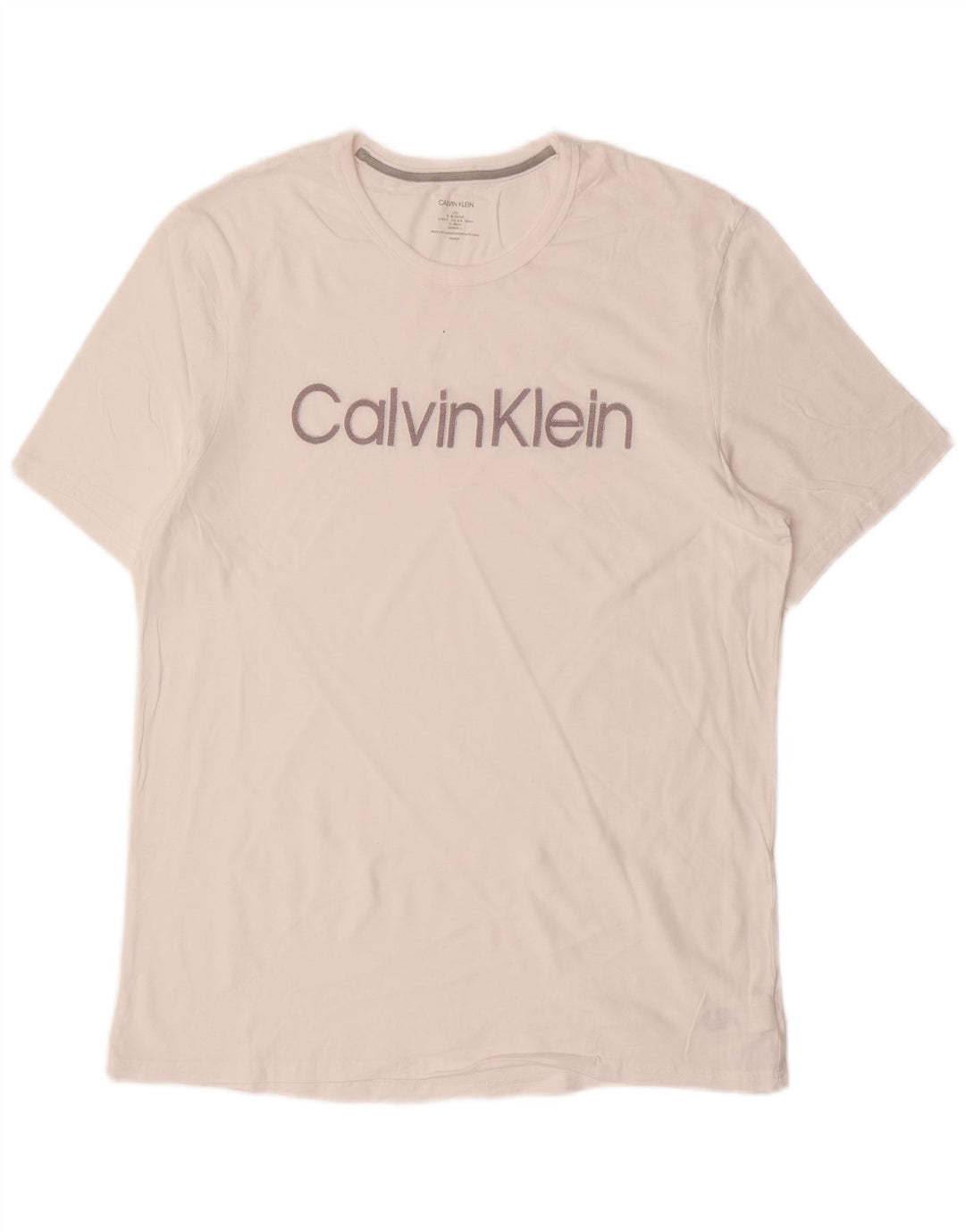Calvin Klein Herren T-Shirt mit Grafik, Größe L, Weiß