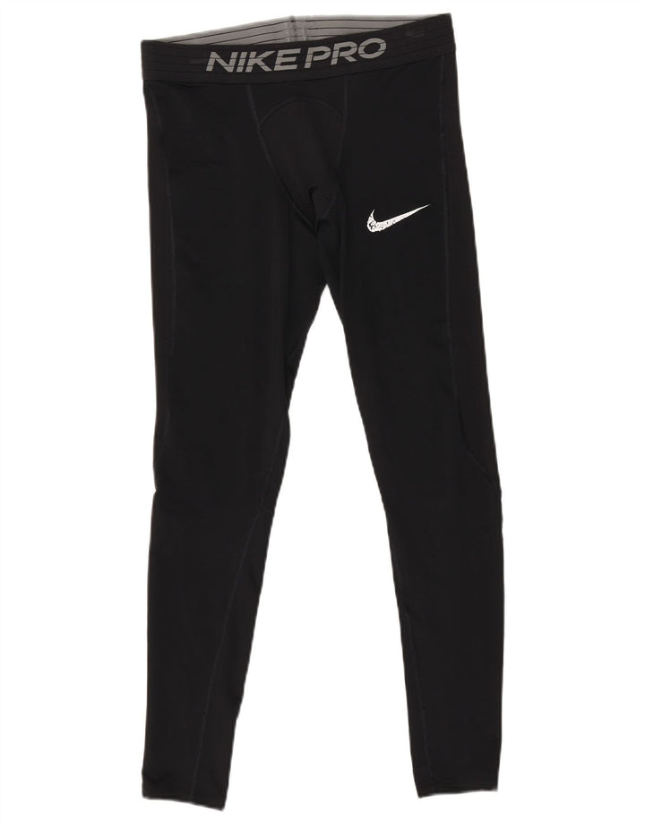 Nike Herren Tight Fit Graphic Leggings Mittelschwarzes Polyester