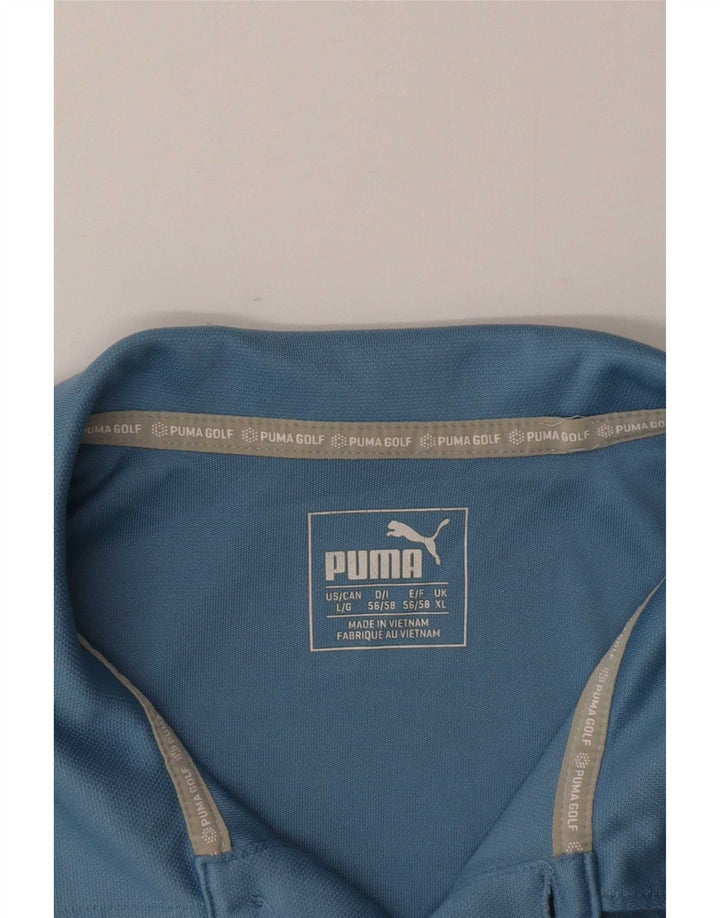 Puma Herren Poloshirt XL Blau Colourblock