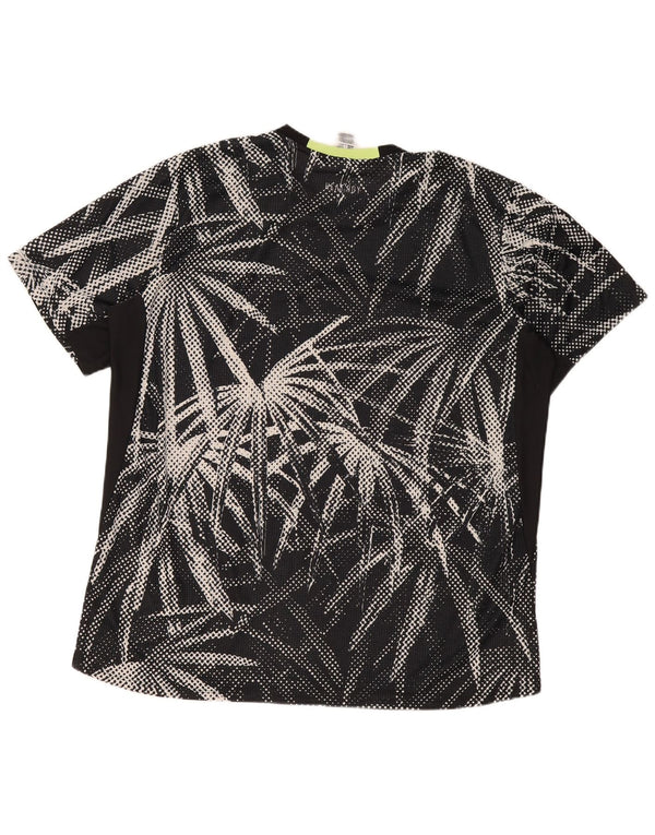 Adidas Herren T-Shirt Top 2XL Schwarz Floral Polyester