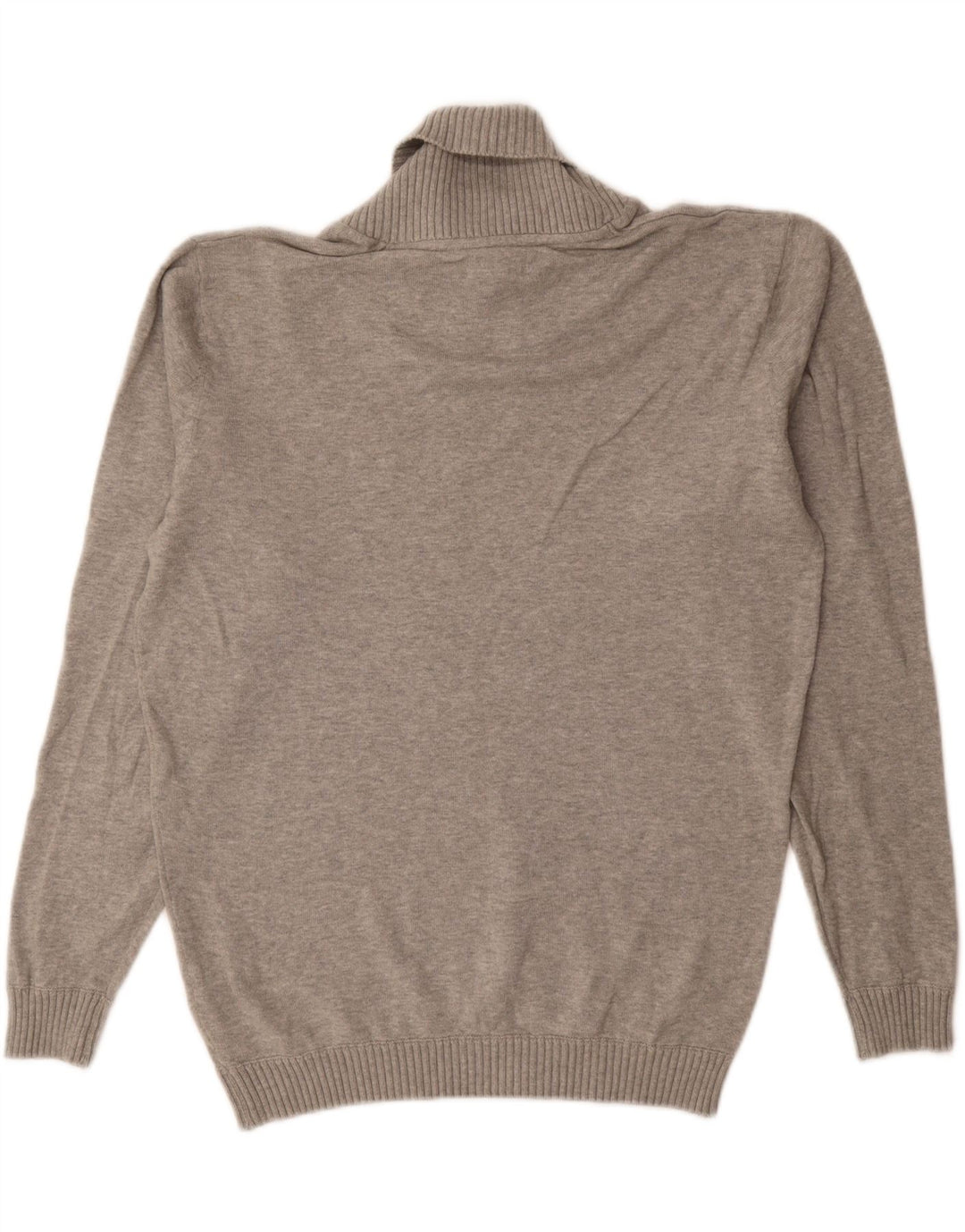 JACK & JONES Herren-Pullover mit Schalkragen, groß, graue Baumwolle