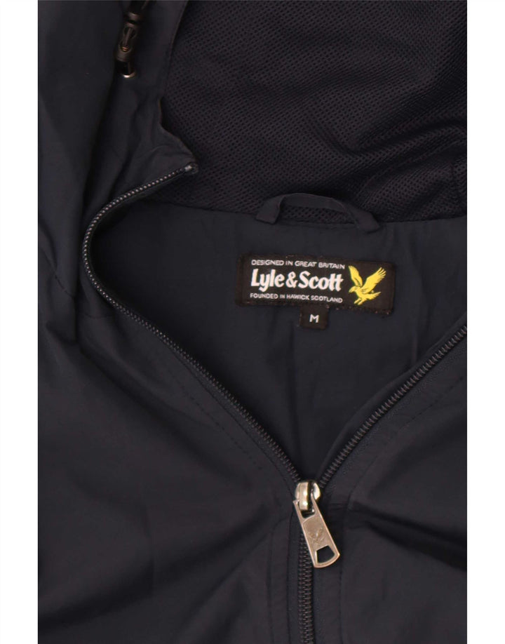 Lyle & Scott Herren-Regenjacke mit Kapuze, UK 38, mittleres Marineblau