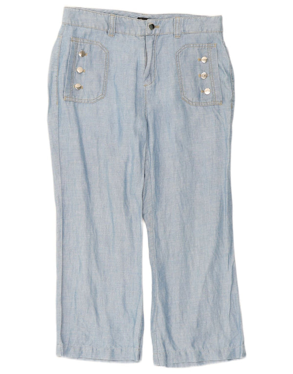 Massimo Dutti Damen Kurze Hose EU 36 XS W26 L23 Blaue Baumwolle