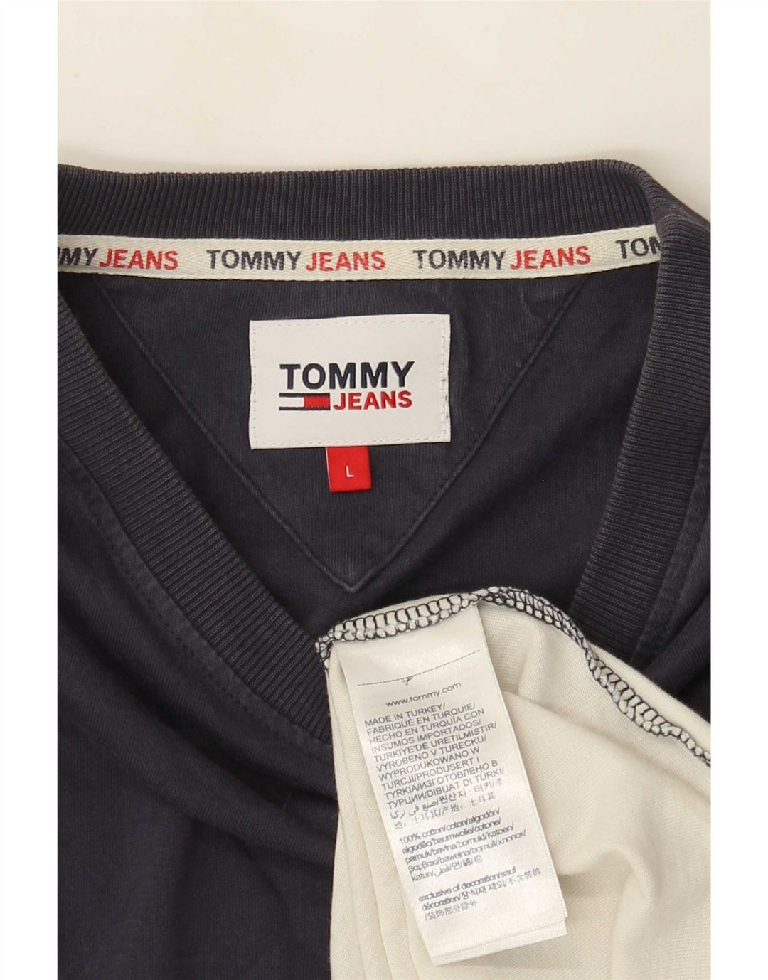 Tommy Hilfiger Herren-T-Shirt-Oberteil, groß, mehrfarbig, Colourblock-Baumwolle