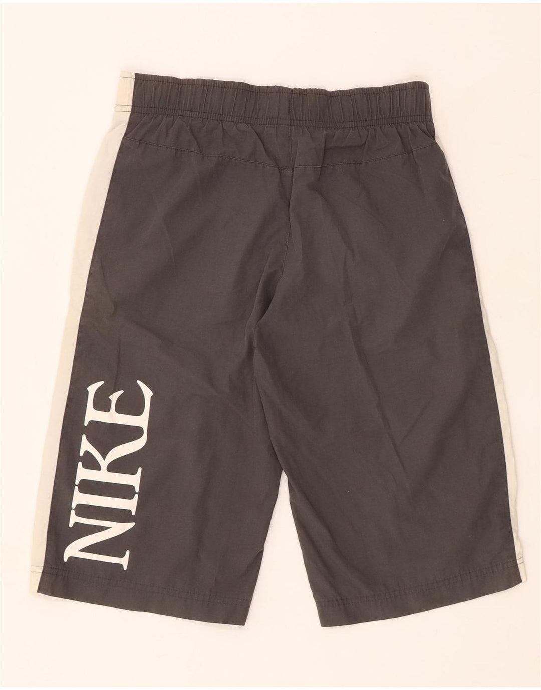 NIKE Boys Graphic Cargo Bermuda Shorts 10-11 Years Medium Grey Colourblock