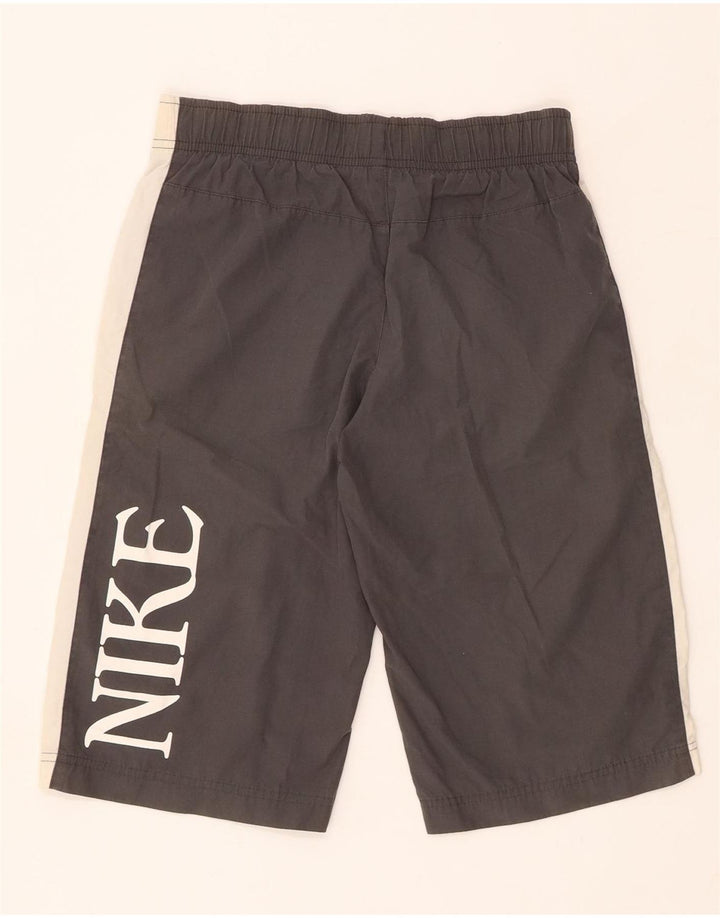 NIKE Boys Graphic Cargo Bermuda Shorts 10-11 Years Medium Grey Colourblock
