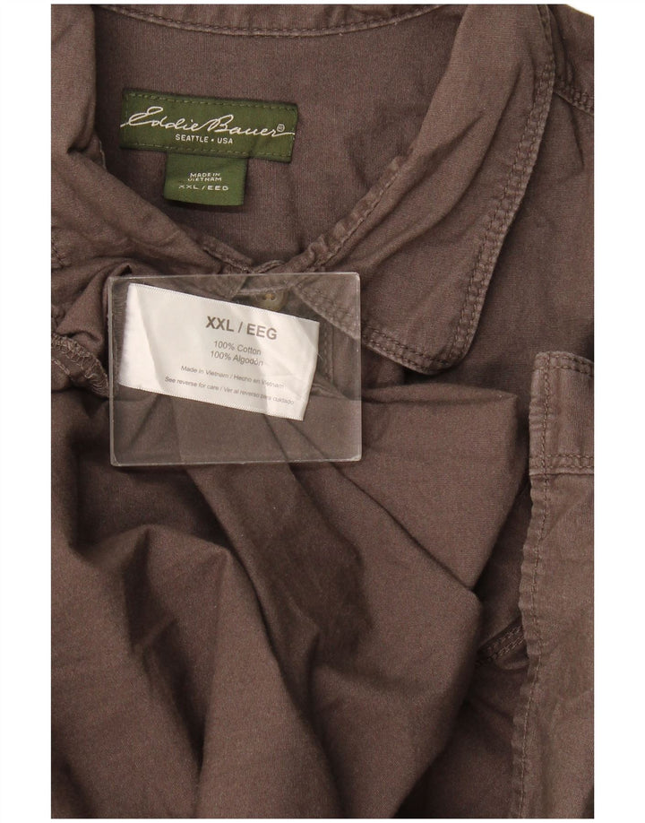 Eddie Bauer Herrenhemd 2XL Braun Baumwolle