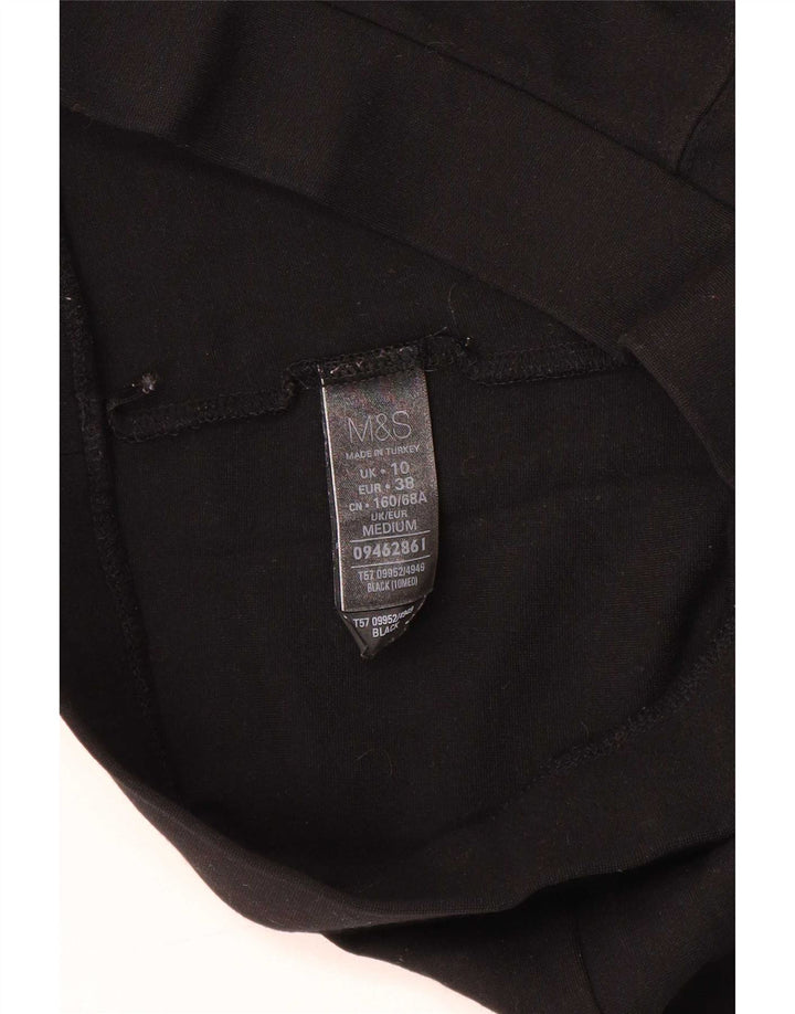 Marks & Spencer Damen Leggings UK 10 Small Schwarze Viskose