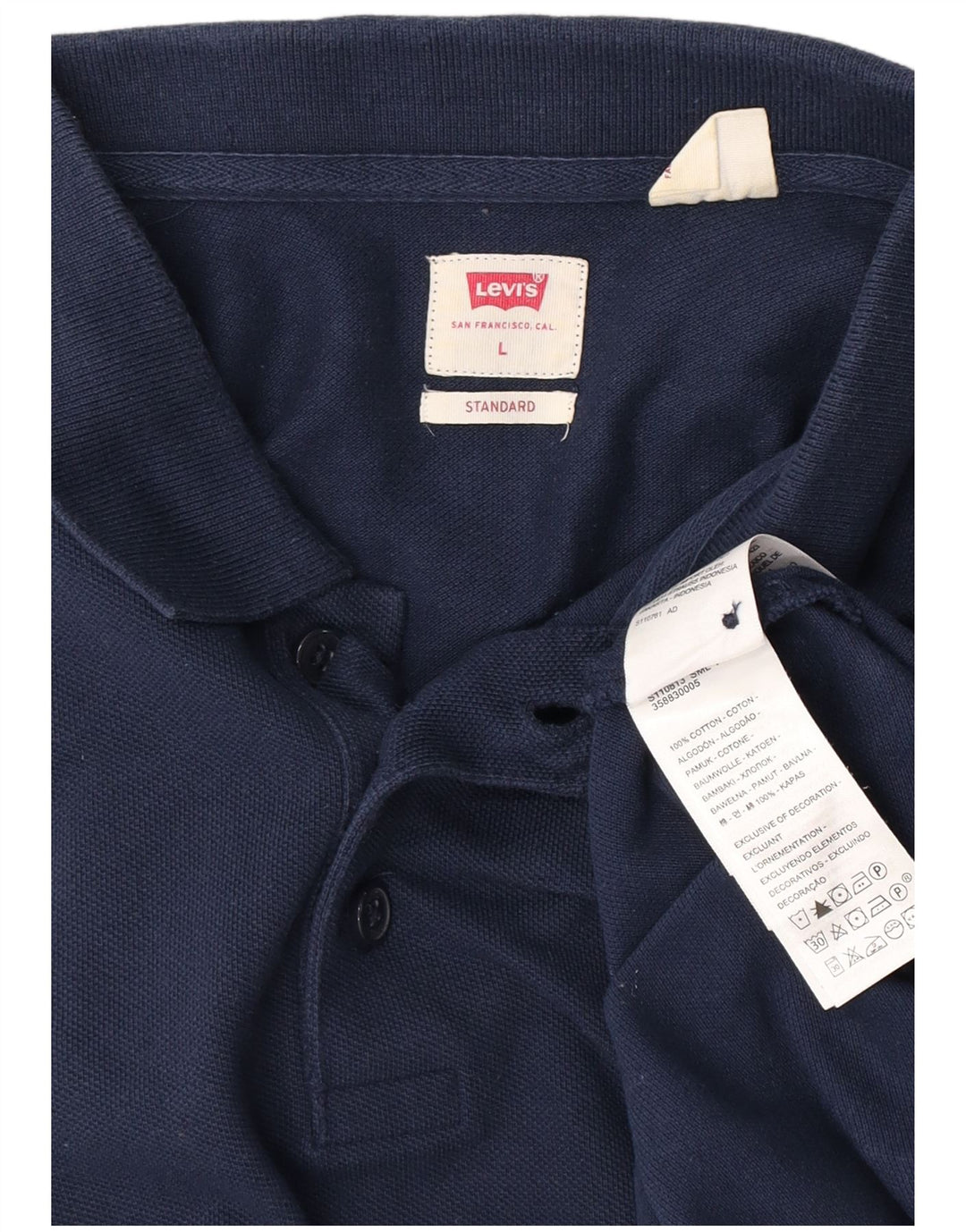Levi's Herren Standard-Poloshirt, groß, marineblau, Baumwolle