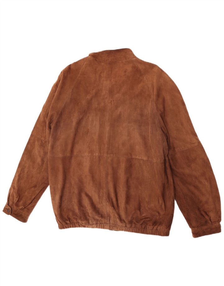 Vintage Herren Wildlederjacke IT 54 2XL Braun