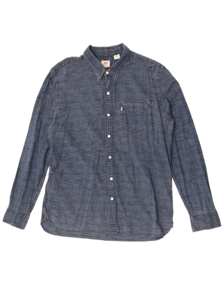 Levi's Herrenhemd XL, blaue Baumwolle