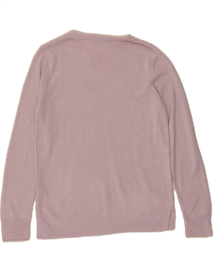 MARKS & SPENCER Womens Crew Neck Jumper Sweater UK 12 Medium  Purple Vintage Marks & Spencer and Second-Hand Marks & Spencer from Messina Hembry 