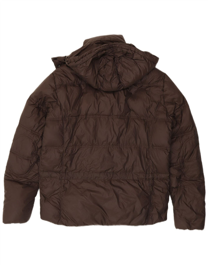 Brema Herren-Jacke mit Kapuze, gepolstert, IT 52 XL, braunes Nylon