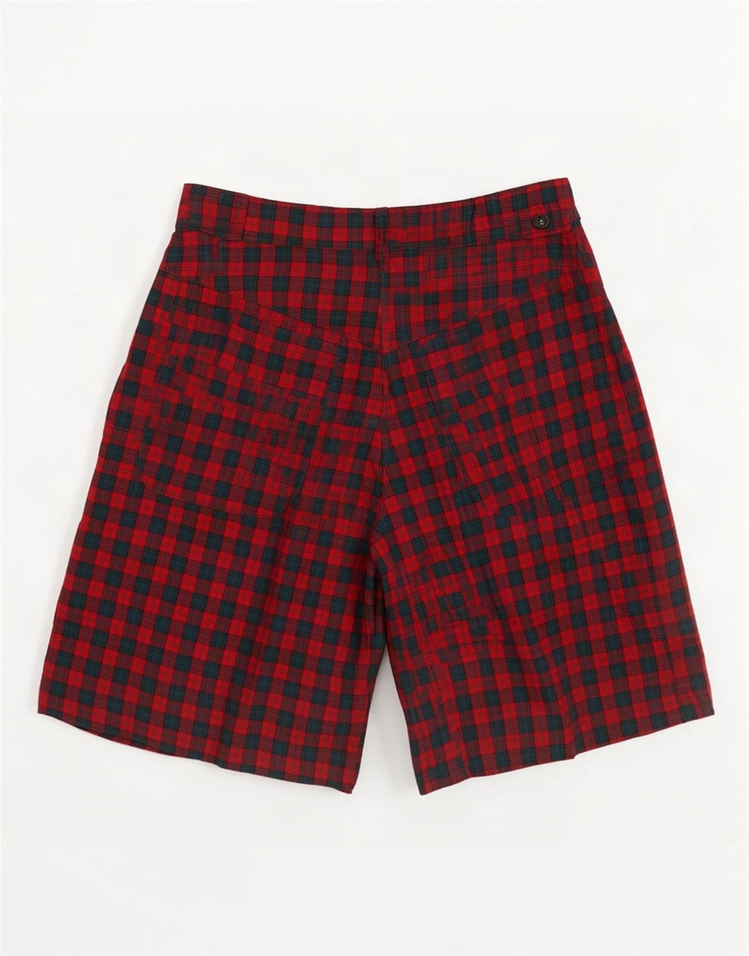 Sergio Tacchini Damen Chinoshorts mit hoher Taille IT 44 Medium W26 Rot kariert