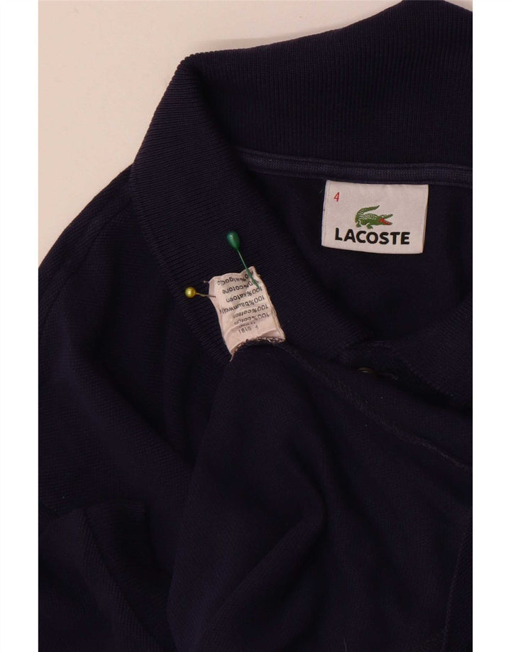 Lacoste Herren-Poloshirt, Größe 4, mittelgroß, marineblau, Baumwolle