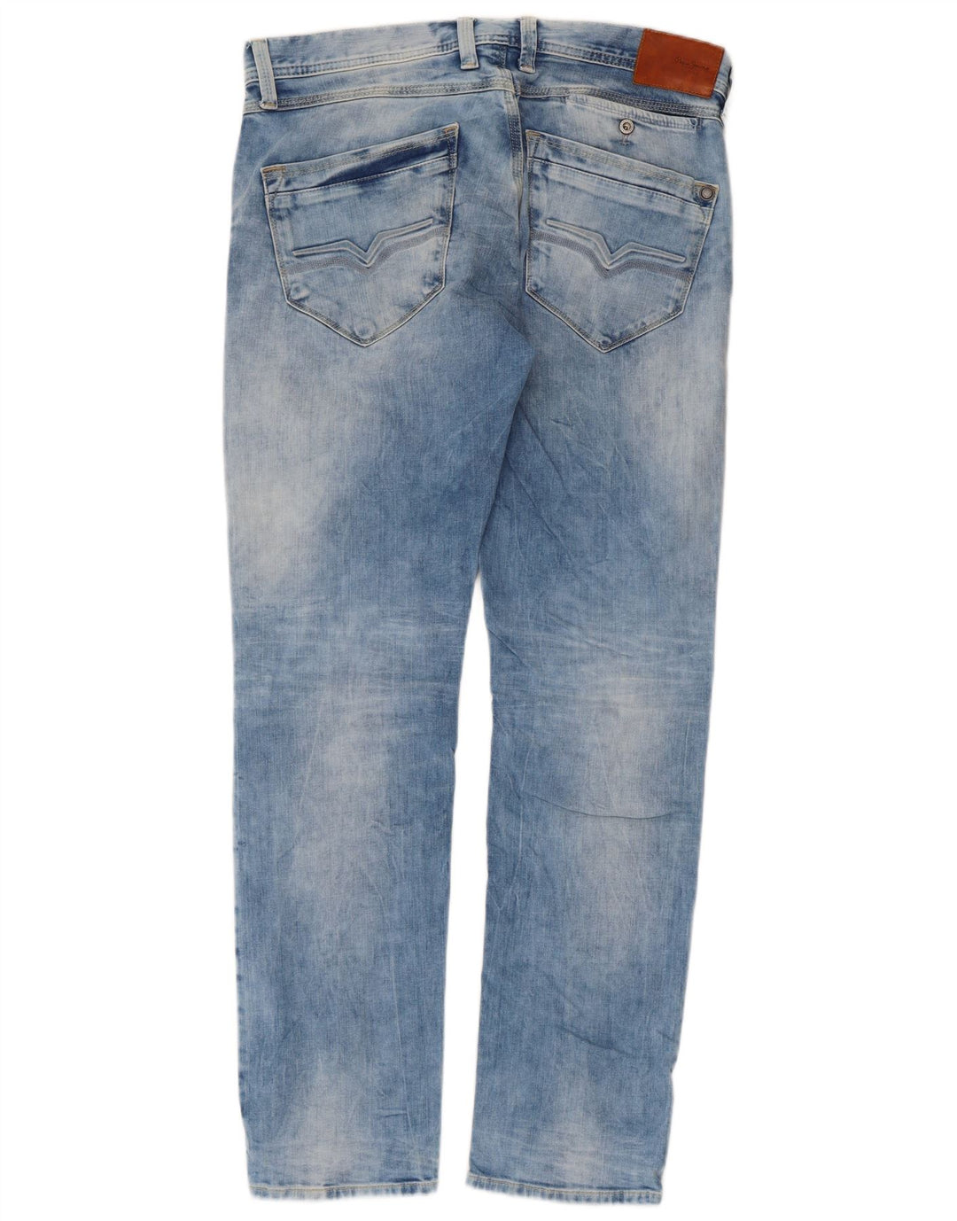 PEPE Jeans Damen Straight Jeans W33 L32 Blaue Baumwolle