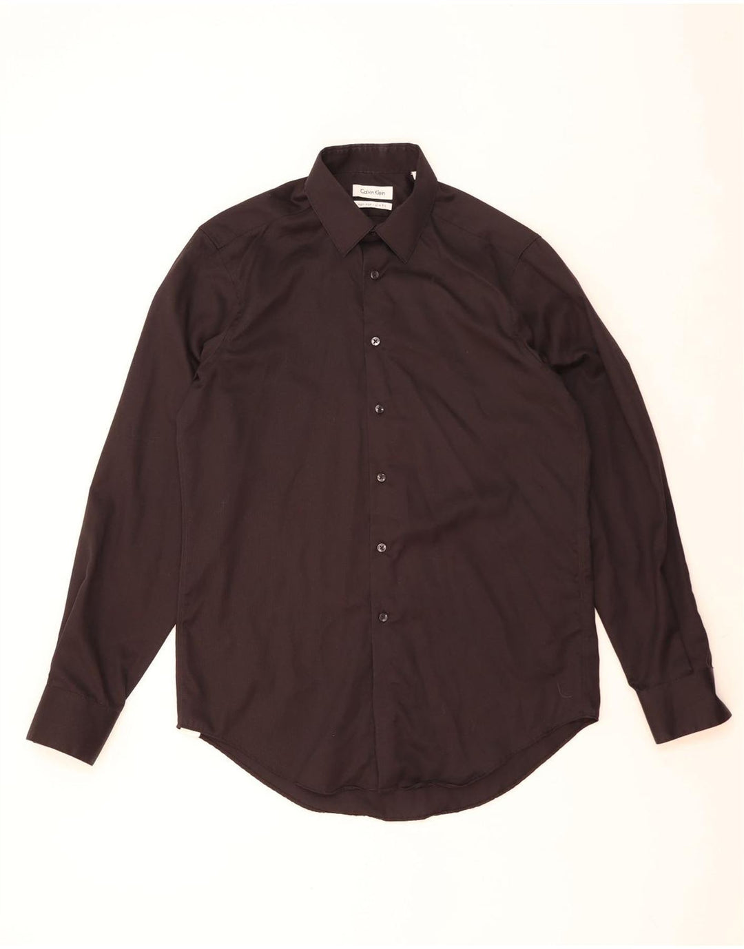 Calvin Klein Herren Slim Fit Hemd Größe 15 1/2 Medium Schwarz