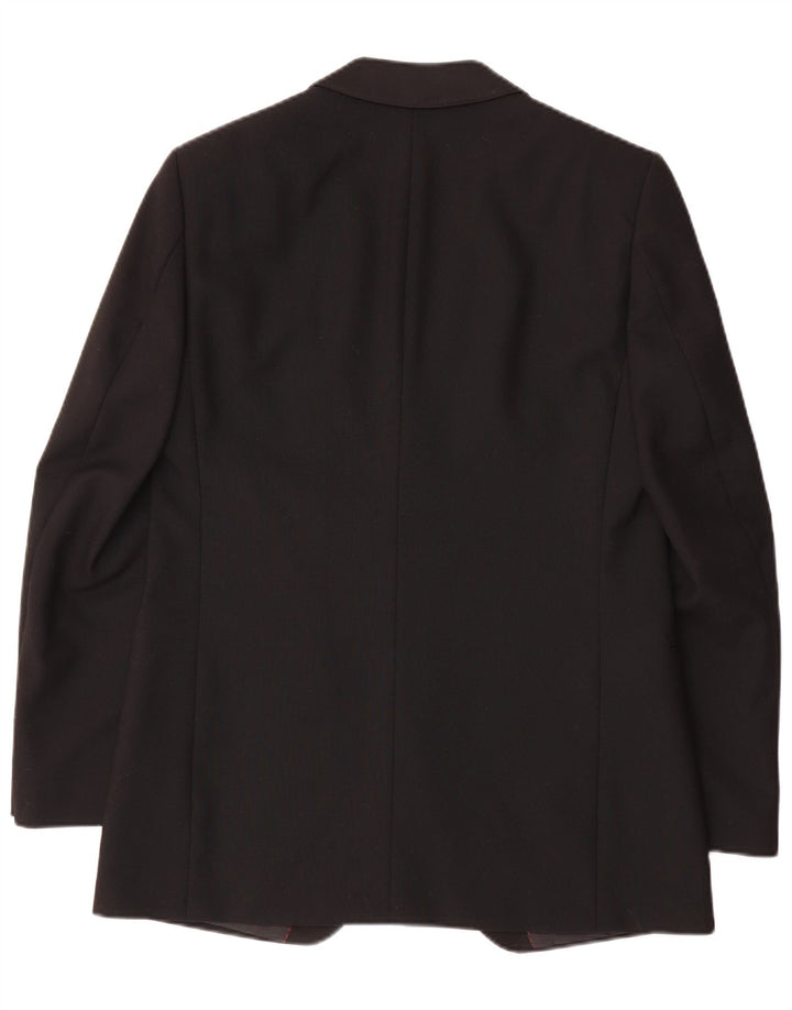 Wilvorst Herren-Blazer mit 1 Knopf, EU 50, große schwarze Wolle