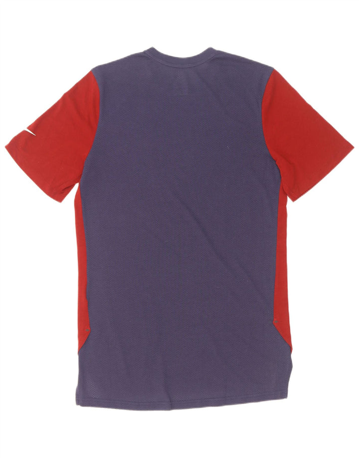 Nike Herren Dri Fit T-Shirt Top Mittelrot Farbblock