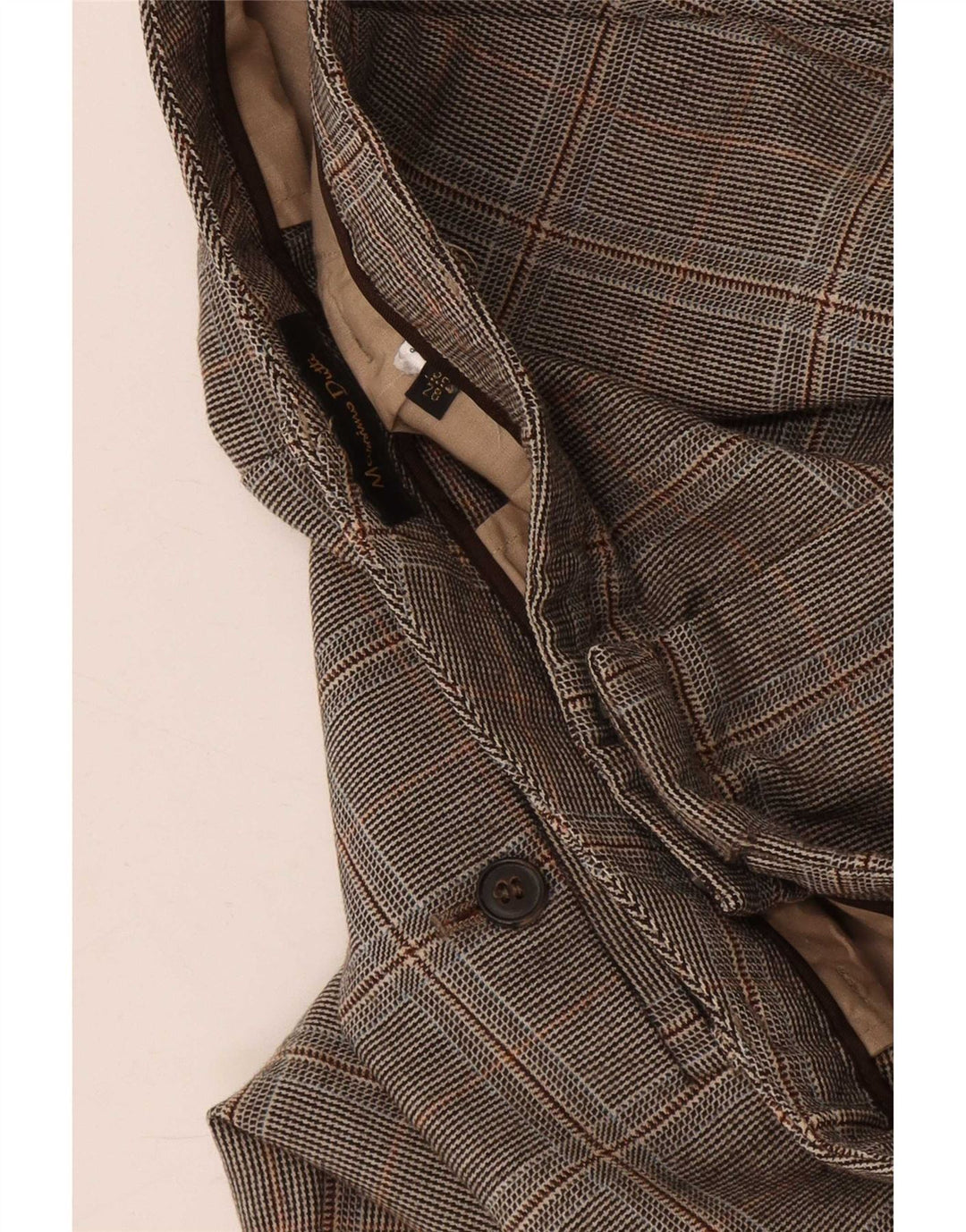 Massimo Dutti Damen Chinohose EU 38 Small W28 L30 Grauer Hahnentritt
