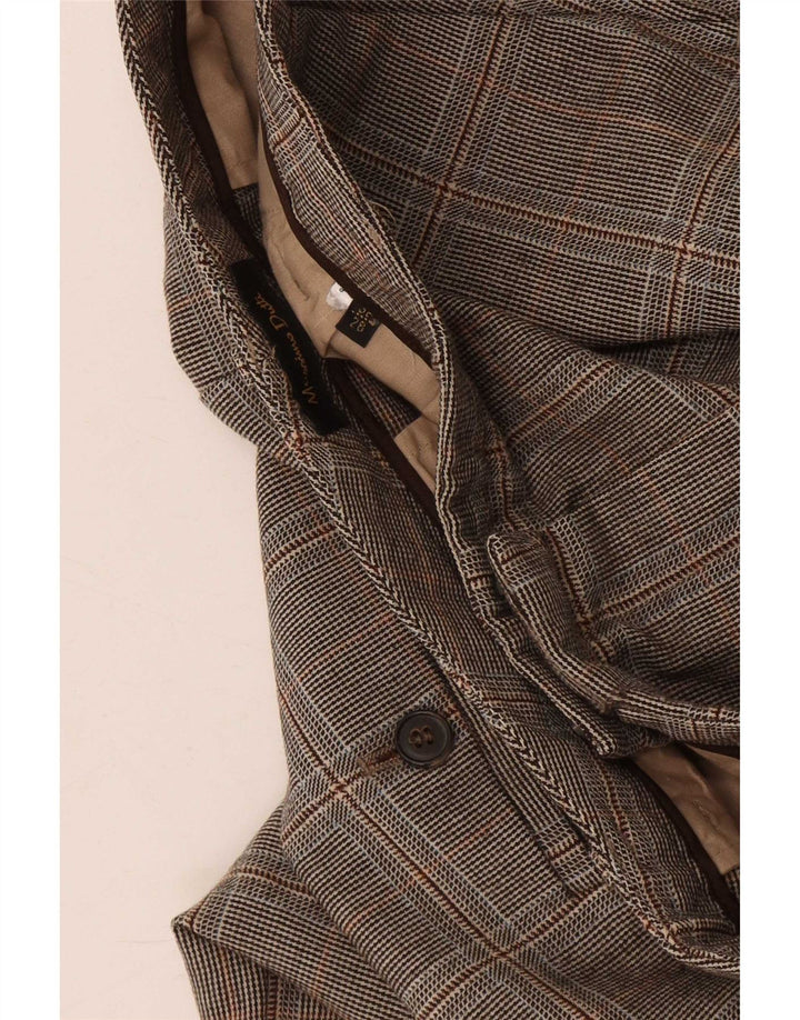 Massimo Dutti Damen Chinohose EU 38 Small W28 L30 Grauer Hahnentritt