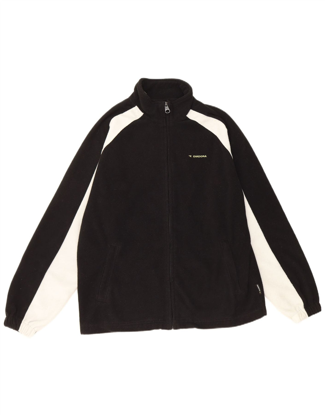 Diadora Herren Fleecejacke UK 40 Large Schwarz Colourblock Polyester