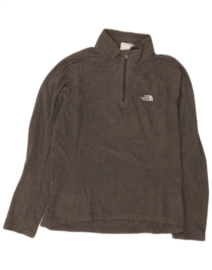 The North Face Damen-Fleecepullover mit Reißverschluss am Hals, UK 14, mittelgrau, Polyester