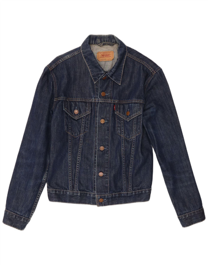 Levi's Jeansjacke für Mädchen, 11–12 Jahre, groß, marineblau, Baumwolle