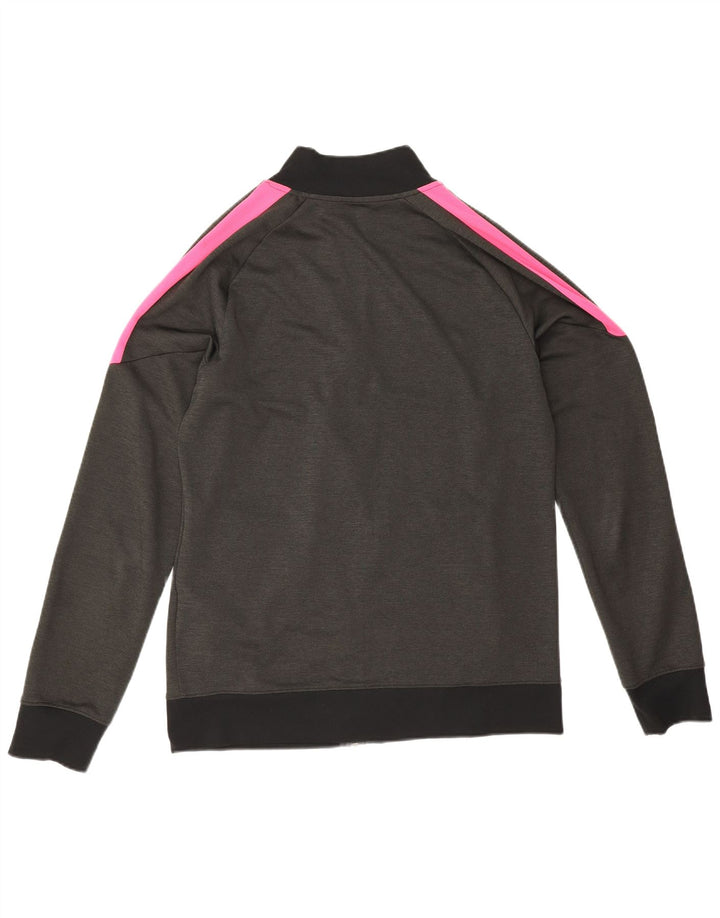 Nike Herren-Dri-Fit-Trainingsanzugoberteil aus mittelgrauem Colourblock-Polyester