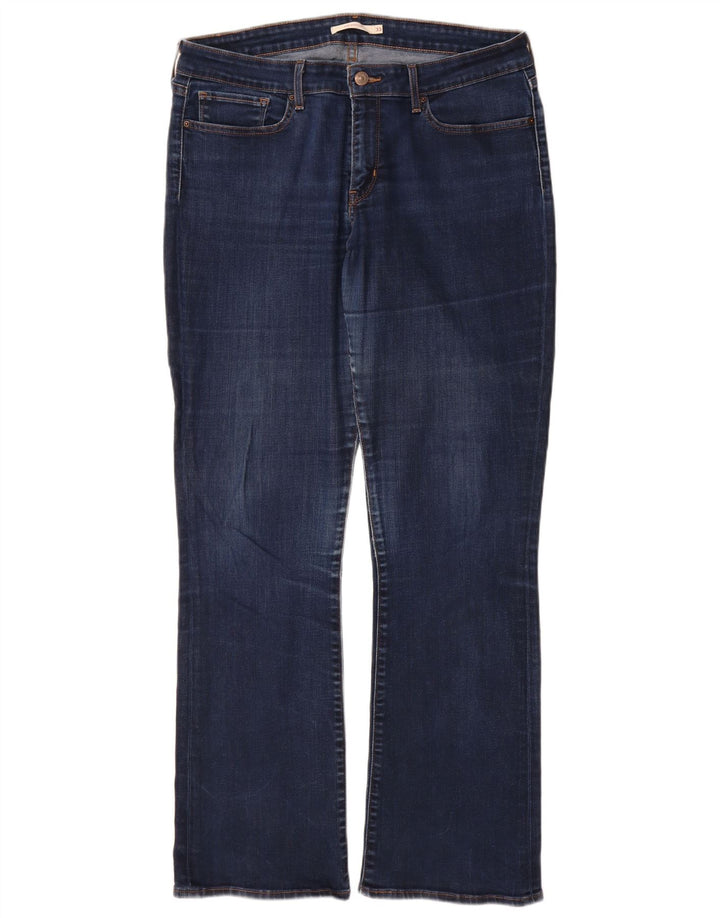 Levi's Damen 715 Bootcut Jeans W33 L32 Marineblau Baumwolle