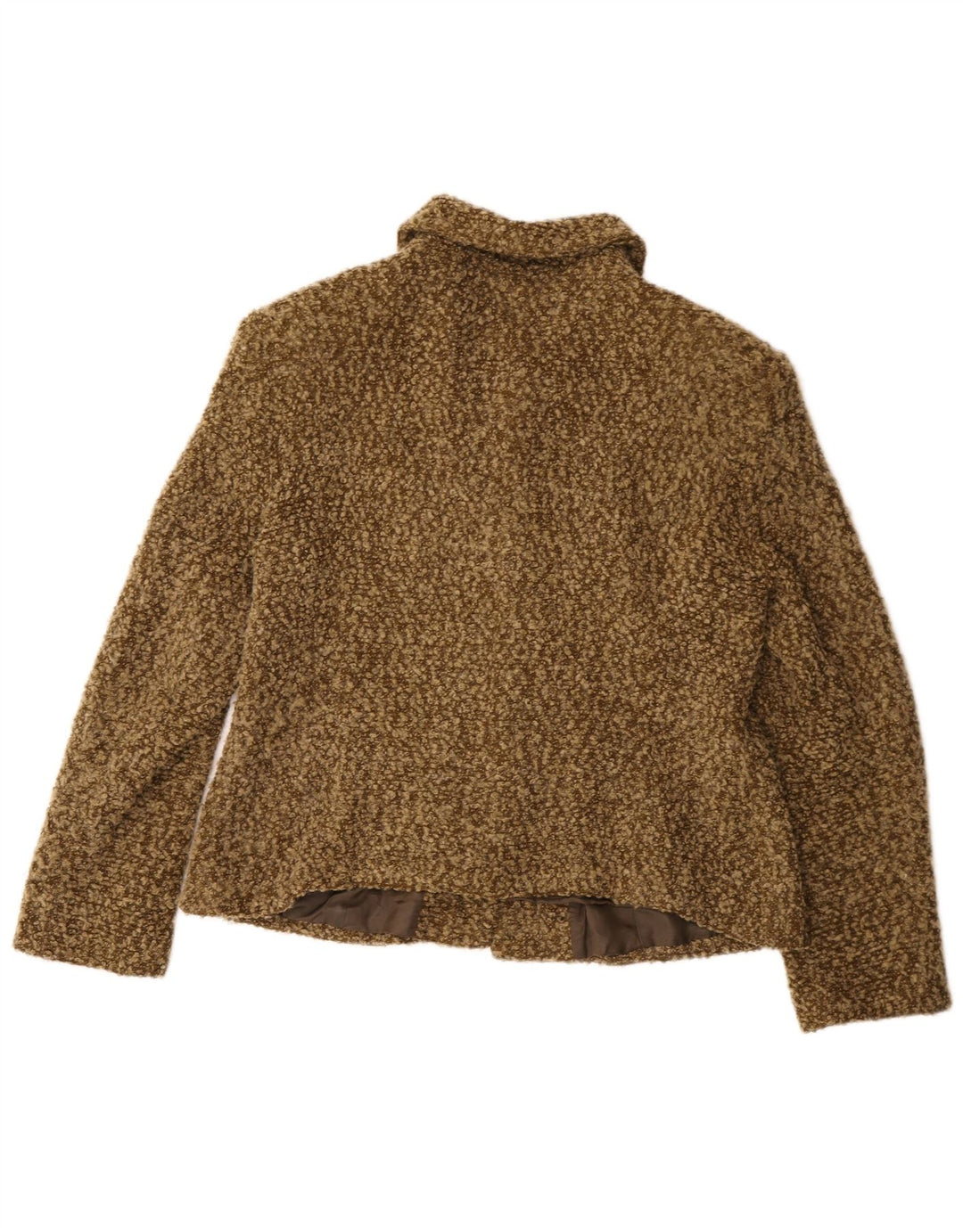 Vintage Damen 4-Knopf-Blazerjacke UK 14 Medium Khaki Flecked Acryl