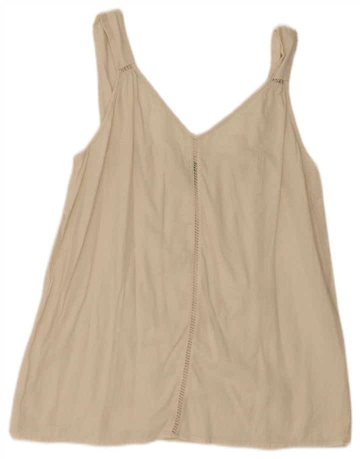 Benetton Damen Cami Top UK 12 Medium Off White