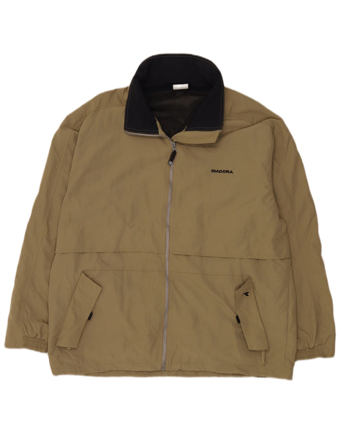 Diadora Herren-Trainingsanzug mit Kapuze, Jacke, XL, Khaki, Polyamid