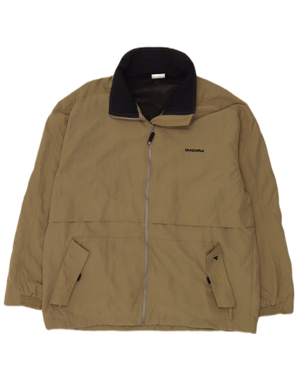 Diadora Herren-Trainingsanzug mit Kapuze, Jacke, XL, Khaki, Polyamid