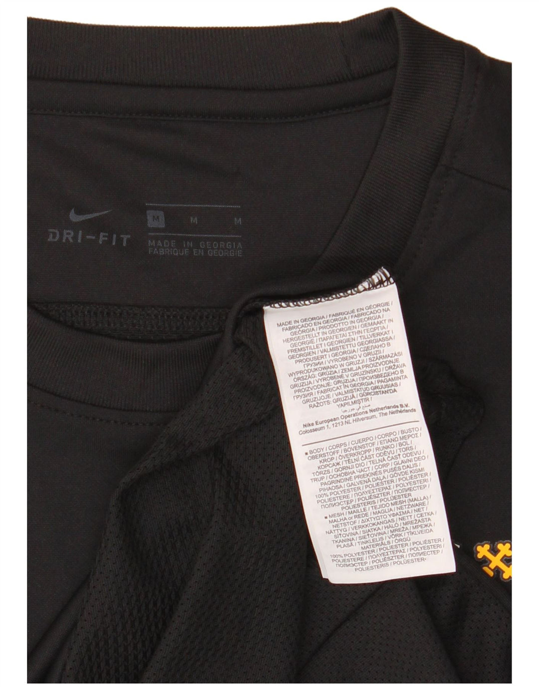 Nike Herren-T-Shirt mit Grafik, mittelgroß, schwarzes Polyester