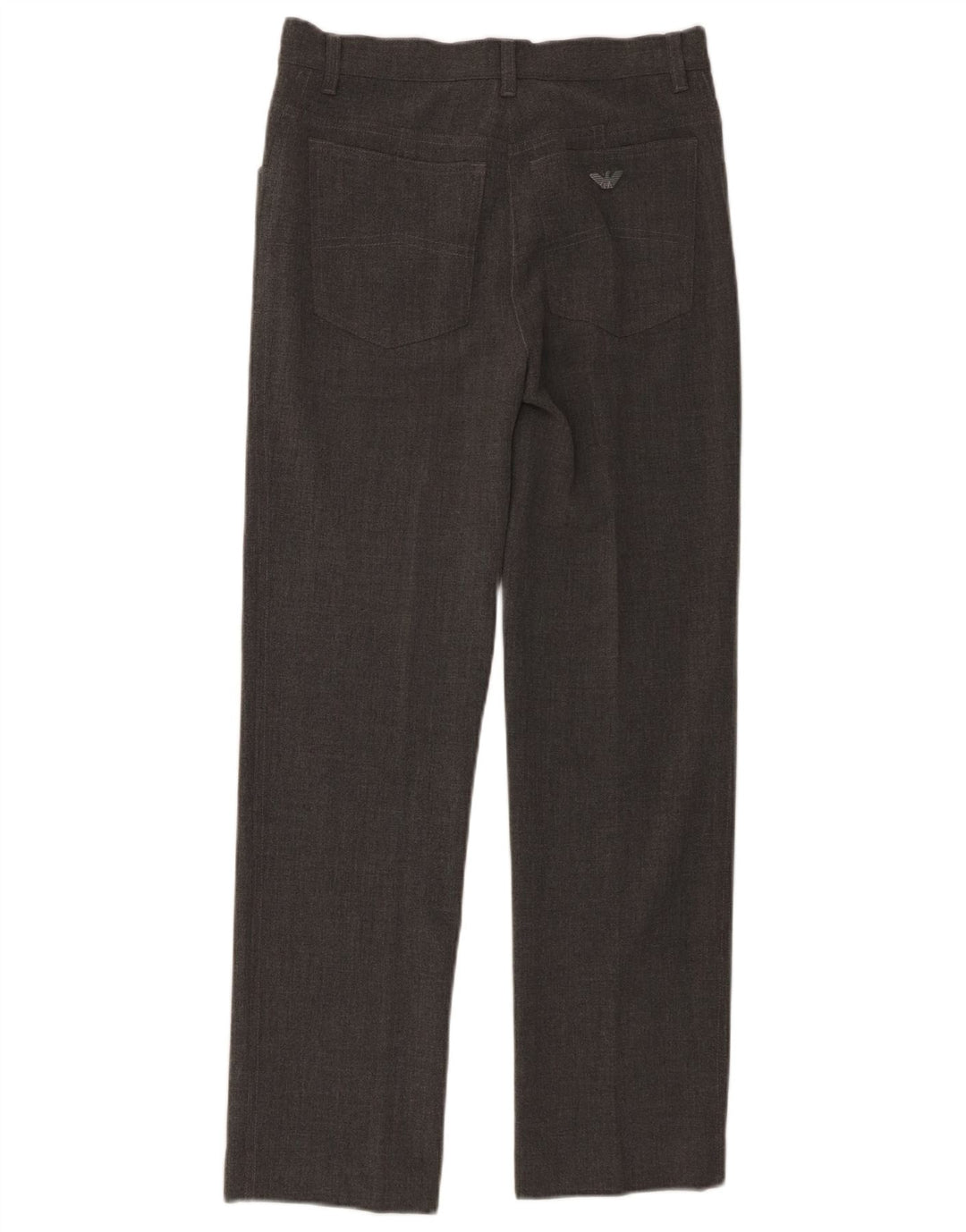 Armani Damen Gerade Freizeithose W30 L28 Graues Polyester