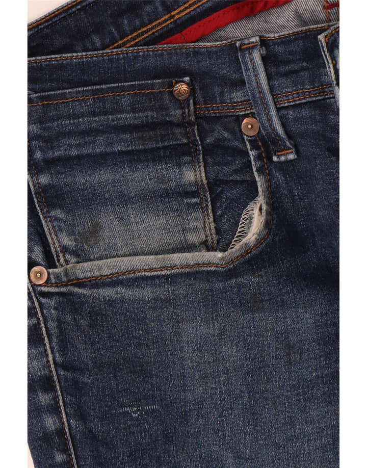 Penguin Herren Slim Jeans W32 L32 Blaue Baumwolle